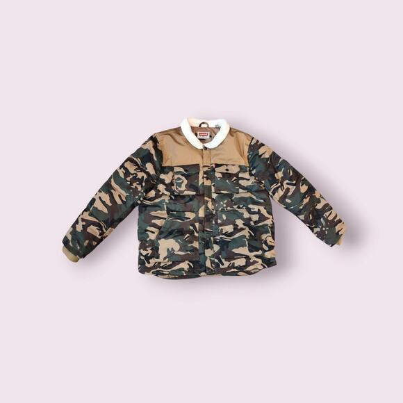 Levi's Men's XXL Camouflage Woodsman Quilted Puffer‎ Jacket with Sherpa Collar - Picture 1 of 11